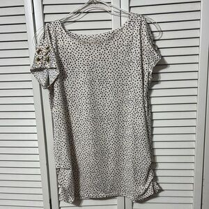 Polka Dot Top with Gold Accent